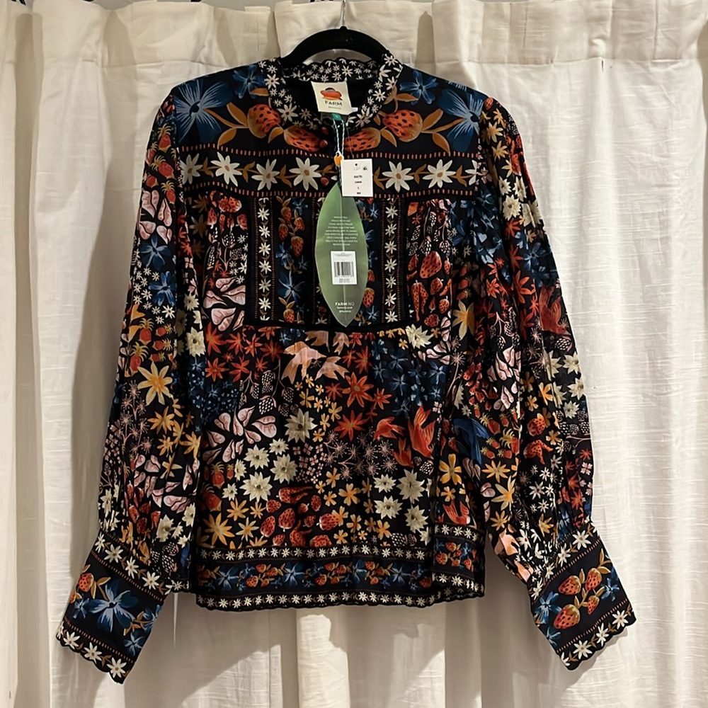 FARM RIO Jujus Garden Floral Blouse - Picture 6 of 11